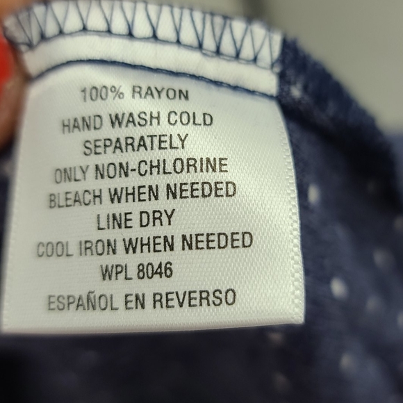 Maison jules off shoulder navy polka dot dress - Picture 6 of 6